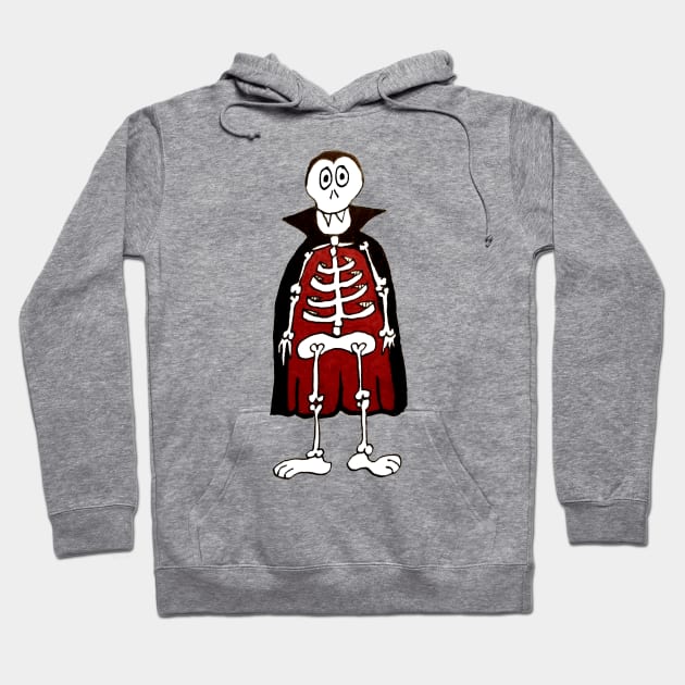 Skeleton Count Dracula - King of the Vampires Hoodie by Kathy Braceland Art